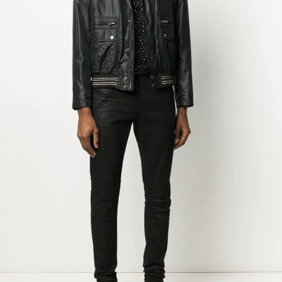 SOLD………….NEW (NO TAGS) SAINT LAURENT COLLARED BOMBER Sz 48 - Picture 4 of 7